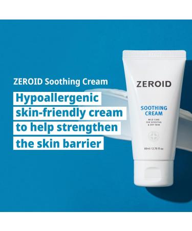 ZEROID Soothing Cream - Korean Dermocosmetic for Soothing & Calming Skin | 2.7 Fl Oz (80ml) - Buy Internationally - Buy Online on GoSupps.com