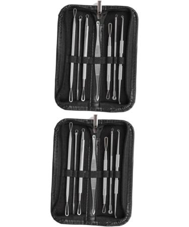 DRESSOOS 14 Pcs Blackhead Removal Tool Extractor Tools Comedone Extractor Blackhead Extractor Silver - Buy Online on GoSupps.com