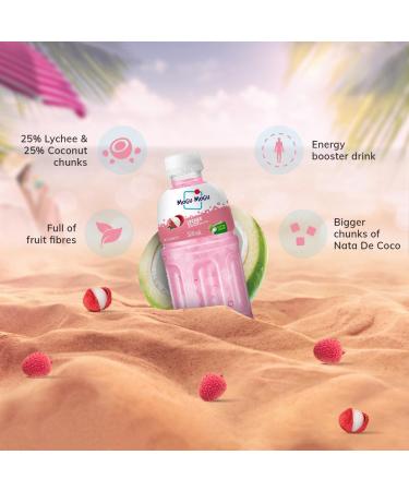 Mogu Mogu Multi Flavor Juice Drink with Nata de Coco Jelly 320ml Pack of 6 Refreshing tropical Thai made sip and chew drink Mix 30000 ml Pack of 6 - Buy Online on GoSupps.com
