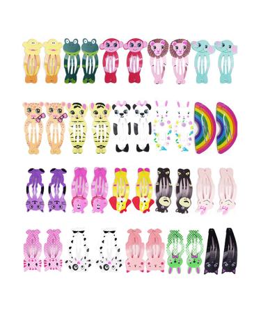 20 Couples Animal & Cartoon Hair Clips for Kids | Baby Girl Hair Accessories | Durable & Fun Designs - Buy Online on GoSupps.com