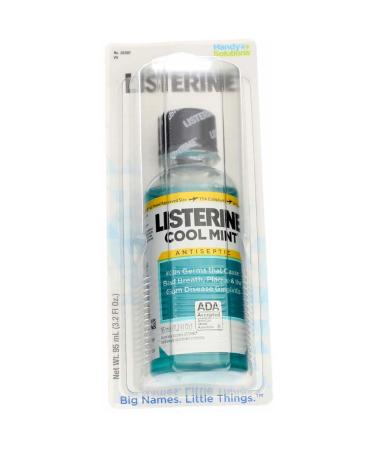Listerine Cool Mint Antiseptic Mouthwash 3.2 oz Travel Size - Pack of 2 - Buy Online on GoSupps.com