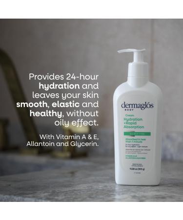 Moisturizing Body Cream - Hydrating Rapid Absorption 24HR Moisturizer for All Skin Types | Vitamin A E Glycerin | 10.58 Oz - Buy Online on GoSupps.com