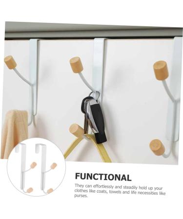 Alipis 2pcs No Punching Door Hook Clothes Rack Towel Holder Towel Rack Over Door Coat Hook Hanger Bags - Buy Online on GoSupps.com