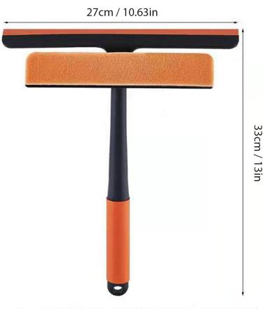 Squeegee Window Cleaner - Glass Washer Screen Wiper | Window Cleaning Wiper with Three Brush Heads | 360-Degree Rotating Stain Removal Tool for Tiles Shower Door Glass Door Window Cars - Buy Online on GoSupps.com
