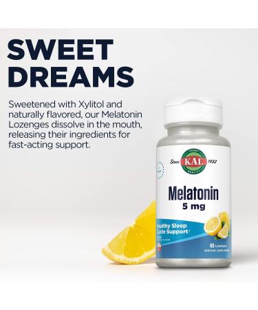 Melatonin 5mg Kal 60 Lozenge Lemon flavor Lemon 60 Count (Pack of 1) - Buy Online on GoSupps.com