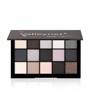 Smokey Black Eyeshadow Palette - Matte Gray Silver Brown Eye Shadow Palette Ultra-Blendable Pigmented and Long-Lasting Neutral Nudes Naked Taupe Eye Makeup for Older Women (15 Colors)