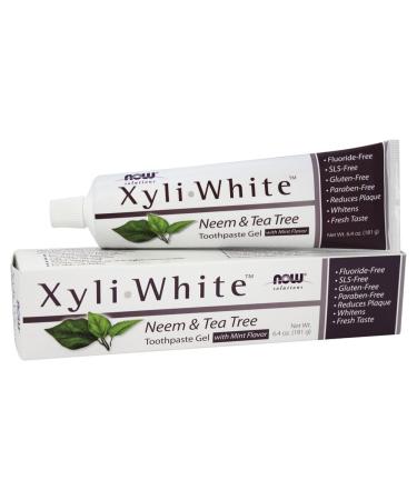 Xyliwhite Neem & Tea Tree Toothpaste 6.4 Oz by Now Foods (Pack of 2)