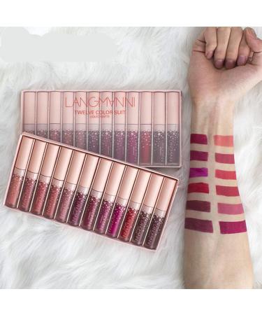  Kingknow 12 Colour Lip Gloss Waterproof Long-Lasting Matte Liquid Make-Up Lipstick Cosmetics - Buy Online on GoSupps.com