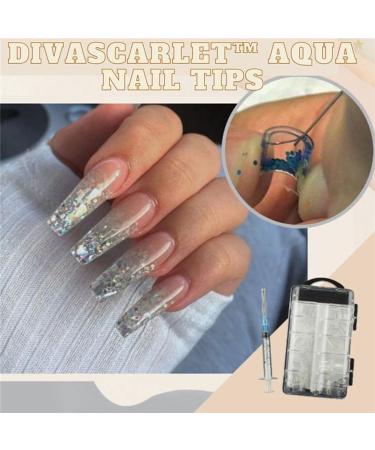 WINBST DivaScarlet Aquarium Nails Art Tips - 100 Pieces DIY French Acrylic Nail Tips with Box for Stunning Nail Art - Buy Online on GoSupps.com