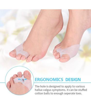Toe Separator and Gel Bunion Pads for Pain Relief - Hammer Toe Straightener and Spacers for Overlapping Toes - Hallux Valgus Stretchers - Men and Women - Buy Online on GoSupps.com