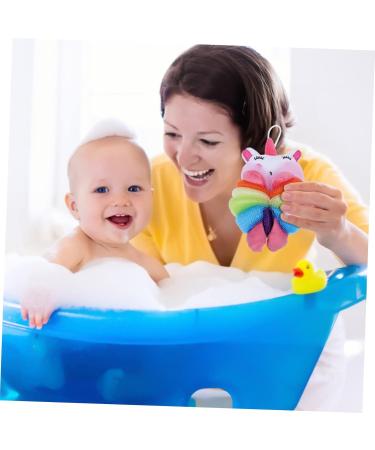 2pcs Cartoon Bath Balls - Exfoliating Sponge & Kids Loofah Shower Scrubber | Soft Cartoon Animal Bath Pouf for Gentle Skin Cleaning - Buy Online on GoSupps.com