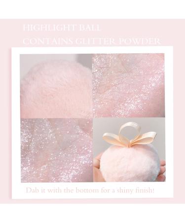 Highlighter Makeup Powder | Multi-Use Peach Shimmer & Body Glitter Puff for Diamond Glow - Buy Online on GoSupps.com