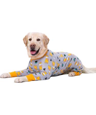 Buy Bt B r Big Dog Clothing - Elastic Pet Onesie for Wound Protection & Anti-Licking | Medium to Large Dogs (5XL Gray Giraffe) - Buy Online on GoSupps.com