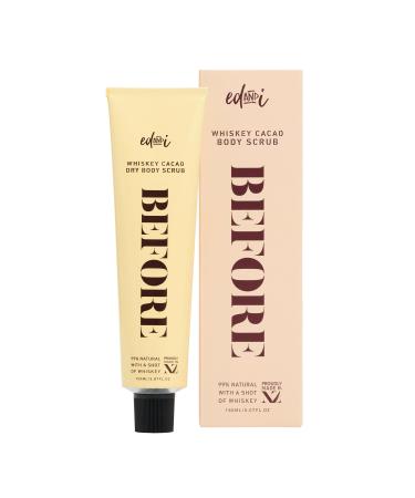 edandi BEFORE Whiskey Cacao Body Scrub Dry Skin Exfoliator with Nourishing Oils Gently Removes Dead Skin Softens & Smooths 5.07 oz