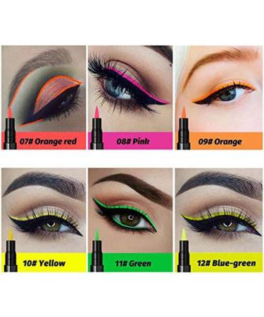 twcrvil Pack of 12 Eyeliner Handy to Use Lasting Portable Eye Makeup Kit Cosmetic Pencil Quick Drying Smooth Eyes Liner Pen - Buy Online on GoSupps.com