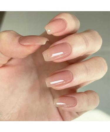 Nude Gel Nail Polish Pink Jelly Natural Transparent French Manicure Gel Nail Polish 15ML Nude Neutral Builder Gel Nail Primer Soak off LED Gel Nail Varnish for Women Girls DIY Nail Art at Home - Buy Online on GoSupps.com
