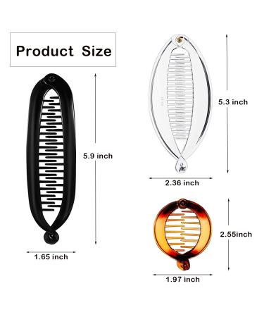 9 Pieces Large Double Comb Banana Hair Clips for Thick Hair - Classic Fishtail Design - Women's Ponytail Accessories - 9 Count - Buy Online on GoSupps.com