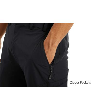 EKLENTSON Men's Quick Dry Stretch Waist Shorts - Black, Size 36 - Buy Online on GoSupps.com