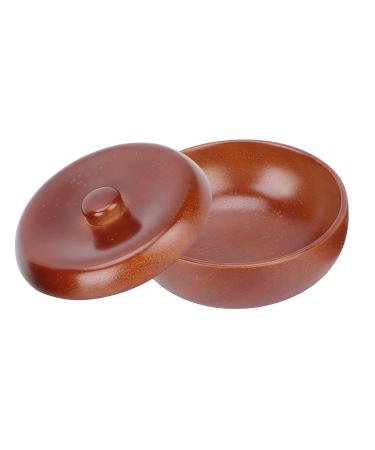 Premium Wooden Shaving Bowl with Lid - Ideal for Men's Shaving Foam & Soap | International Shipping Available - Buy Online on GoSupps.com