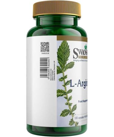 Swanson L-Arginine 500mg - 100 Capsules | Boost Nitric Oxide Levels - Buy Online on GoSupps.com