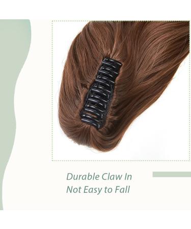 Buy Sego 45cm Ponytail Hair Extension - Voluminous Clip-In Wavy Synthetic Hair in White Brown | International Shipping - Buy Online on GoSupps.com