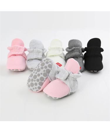 TMEOG Baby Booties Slippers | Infant Winter Shoes for Boys & Girls 6-12 Months | Dark Grey Star Design - Buy Online on GoSupps.com