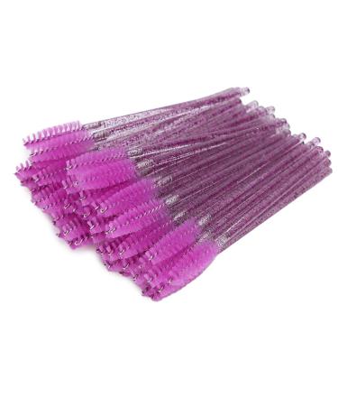 Disposable Eyelash Brush Mascara Eyelash Brush Disposable Makeup Brush Nylon Head Solid Portable Eyelash Curler Makeup Brush Convenient To Use (Purple)