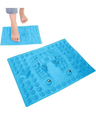 Foot Enclosure Mat with Rubber Spikes & Magnet - Stimulates Blood Circulation Portable TPE Mat for Home & Office (Blue) - International Shipping - Buy Online on GoSupps.com
