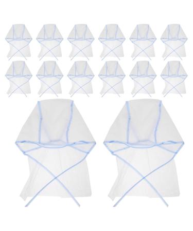 Alipis Lot de 12 Bonnets de Coloration Jetables Bleus en Film Imperm able Prot ge-Nuque Taille Unique Bonnet de Coiffure pour Salon de Coiffure Outil Pratique pour Teinture et M ches