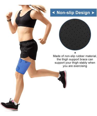 Buy Health Gear Thigh Compression Sleeve | Anti-Slip Support Brace for Hamstring Quad & Groin Pain Relief - International Shipping Available - Buy Online on GoSupps.com