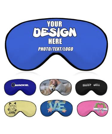 Customizable Sleep Masks Soft Blackout Comfortable Flexible Reusable Custom Sleep Mask for Man Woman Kid Custom Blindfold Long Flight Must-Haves Dorm Room Essentials #RoyalBlue