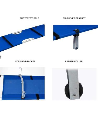 Portable Emergency Rescue Stretcher with Wheels Aluminum Alloy Stretcher Bed Patient Transport Flat Stretcher for Hospital Sports Venues Orange - Buy Online on GoSupps.com