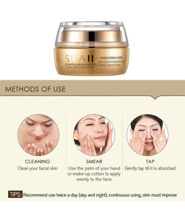 COMTERVI 50ml Snail Slime Cream Snail Moisturizing Cream Regenerating Face Cream Anti-Wrinkle Skin Firming Moisturizer for Face - Buy Online on GoSupps.com