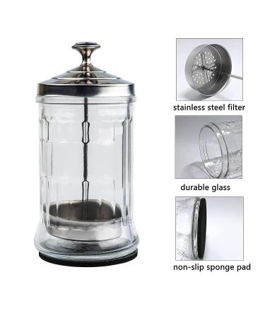 33 Oz Disinfectant Barber Jar with Removable Basket - Glass Container for Salon Supplies (33 Ounce) - Buy Online on GoSupps.com