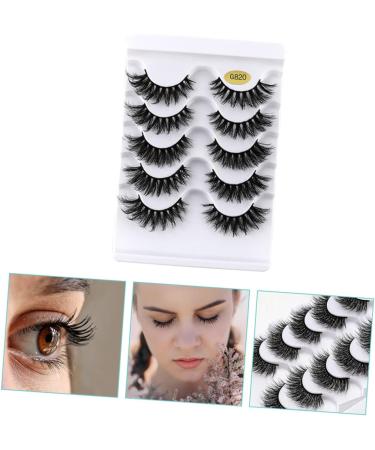 minkissy 5 Pairs Fake Eyelashes Black Trim Decked Cosmetic Lash Decors Natural Eyelashes Party Eyelashes Reusable Black Eyelashes 3d Extend Imitation European and American Miss - Buy Online on GoSupps.com