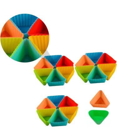 MAGICLULU 20pcs Triangle Muffin Cup Candle Molds Paper Cups Silicone Molds DIY Baking Mold Silicone Cake Molds Muffin Cake Mold Muffin Cupcake Mold Mini Silica Gel Baking Cup - Buy Online on GoSupps.com
