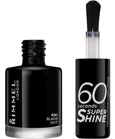 Rimmel Queen Of Tarts 60 Seconds Super Shine Nail Polish Black 8 ml black out 8 ml (Pack of 1) - Buy Online on GoSupps.com