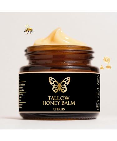 COMFORTENA Beef Tallow for Skin Tallow Honey Balm Natural Organic Beef Tallow Balm with Raw Honey Moisturizing Cream for All Skin Types (1Pc Orange) - Buy Online on GoSupps.com