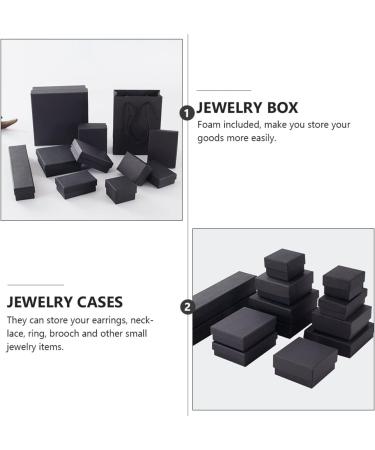 96pcs Black Jewelry Box Jewelry Boxes Wedding Jewelry Bracelet Organizer Proposal Kraft Paper 5X5CM Black 96pcs - Buy Online on GoSupps.com