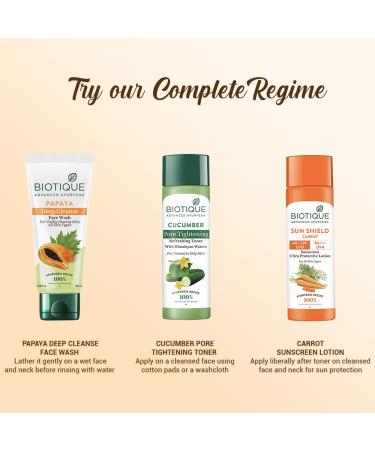 Biotique Bio Carrot Face & Body Sun Lotion SPF 40 UVA/UVB Sunscreen 190ml - Buy Online on GoSupps.com