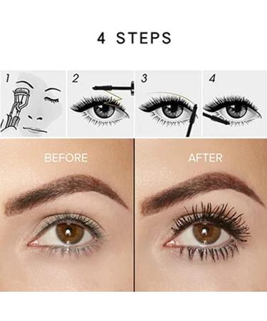  LaoSShu Hair-free metal mascara extra-fine washable hair-free metal mascara extreme length lashes waterproof and long-lasting (Color: Black+Brown) - Buy Online on GoSupps.com