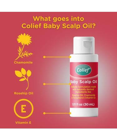 Colief Baby Scalp Oil with Rosehip Oil and Chamomile | Soothing Moisturizing Oil for Infants | 1.01 Fl. Oz + Colief Infant Gas Drops | Natural & Safe Digestive Aid | 0.5 Fl. Oz - Buy Online on GoSupps.com