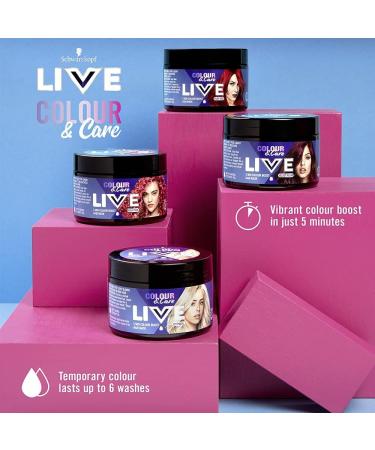 Schwarzkopf LIVE Colour & Care Hair Mask - Icy Pearl 150ml | Blonde Toning Colour Boost Semi-permanent Silver Hair Dye | Lasts Up To 6 Washes - Buy Online on GoSupps.com