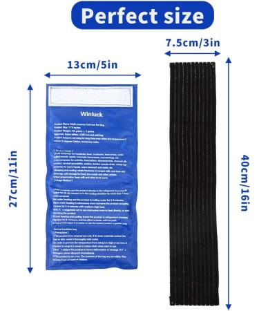 2-Piece Gel Ice Cold Packs for Joint and Muscle Pain Relief - Reusable Hot/Cold Compress for Injuries on Shoulder, Back, Knee, Neck, Ankle & More - Buy Online on GoSupps.com