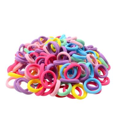 200 Pack Candy Color Girls' Elastic Hair Ties - Seamless Ponytail Holders - Buy Online on GoSupps.com