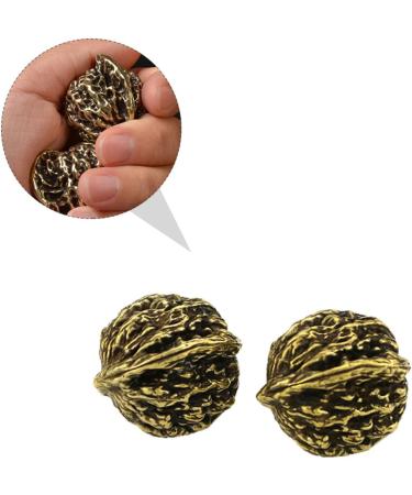 Beaupretty Copper Walnut Massage Balls for Feet - Sports Accessories & Home Decor - 3.5cm Golden Foot Ornaments - Buy Online on GoSupps.com