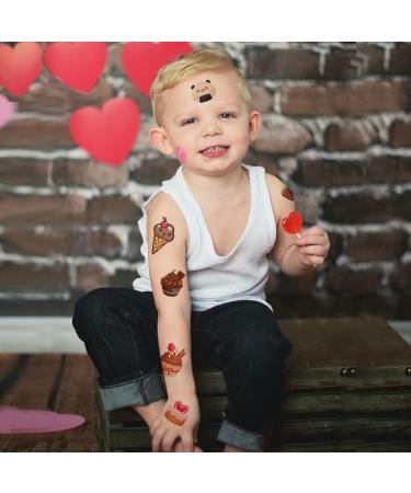 Tazimi Donut Party Temporary Tattoos - 140 Styles Dessert, Ice Cream, Cupcake, Candy | Kids Birthday Party Favors - Buy Online on GoSupps.com
