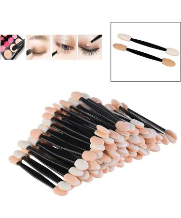 Disposable Dual Sided Eyeshadow Brush Sponge Tipped Cosmetic Makeup Eyeshadow Applicator Brush - 50 PCS - Buy Online on GoSupps.com