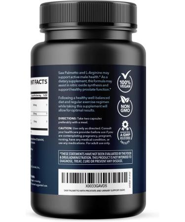 HAVASU NUTRITION High Strength Ashwagandha Supplement Capsules (45 Servings) & Saw Palmetto 500mg L-Arginine 500mg Complex (30 Servings) - Buy Online on GoSupps.com