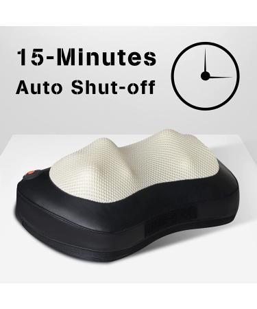 Shiatsu Neck and Back Massager with 8 Heated Rollers - Kneading Massage Pillow for Shoulders, Lower Back, Legs, and Feet - Relaxation Gift for Men and Women - Present for Wife - Black - Buy Online on GoSupps.com